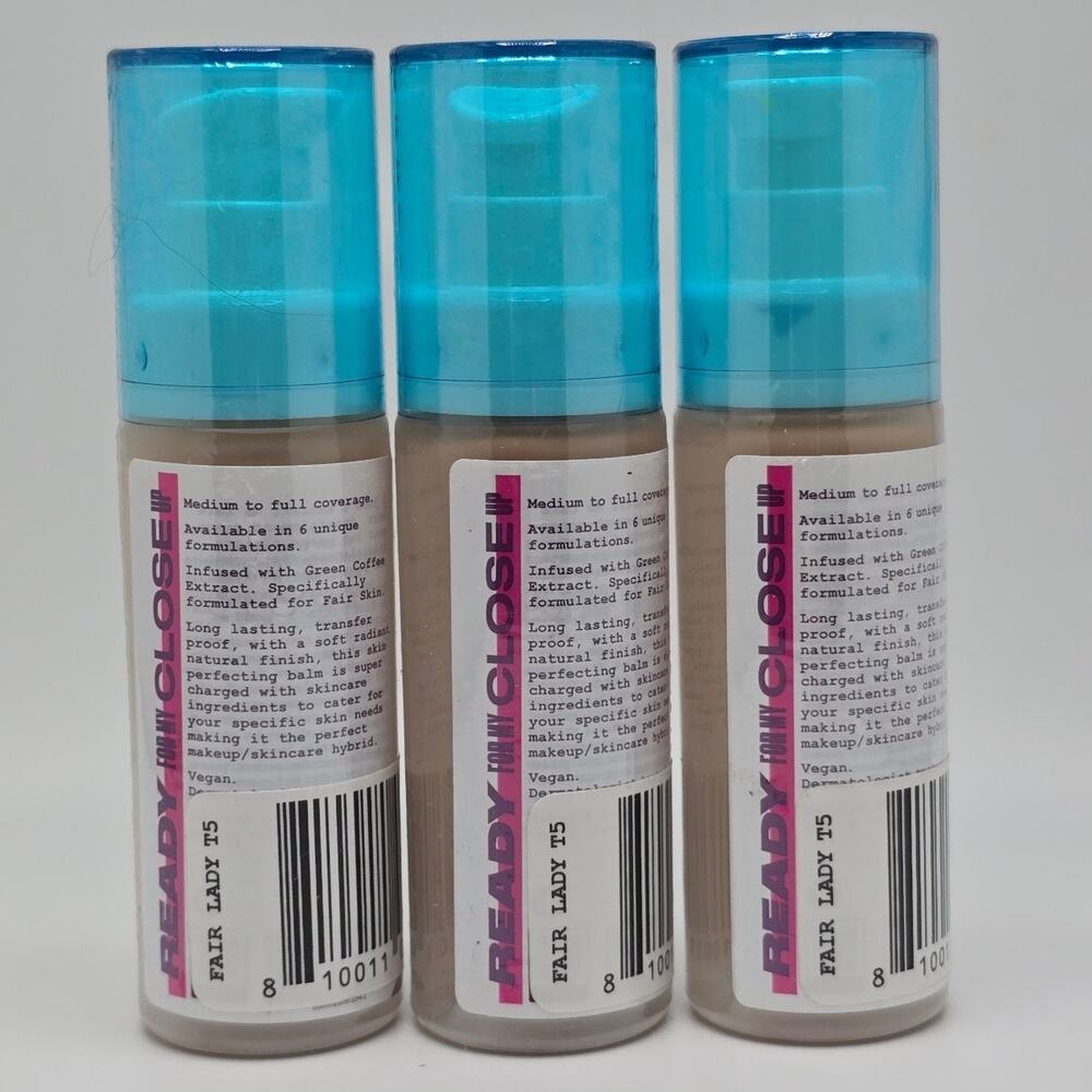 3 Pack-Uoma by Sharon C Flawless IRL Skin Perfecting Foundation, Fair Lady-Vegan - Picture 2 of 2